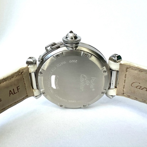 CARTIER PASHA Automatic 35mm Steel 2.33TCW DIAMOND Watch main image 10